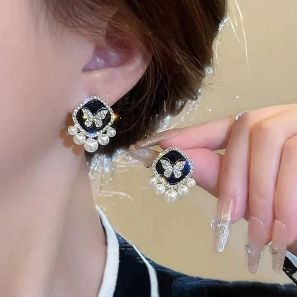 Korean Style Butterfly Stud Earrings Trendy Jewelry Girls