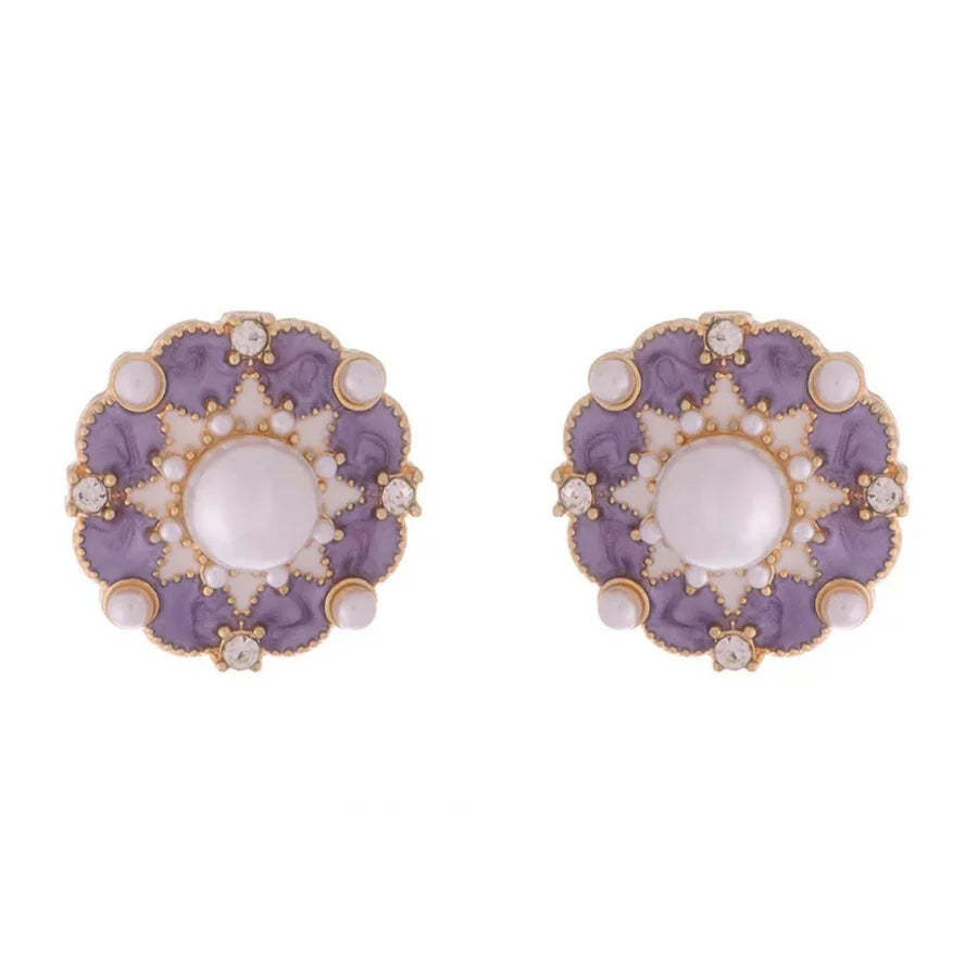 Lavender Pearl Studs