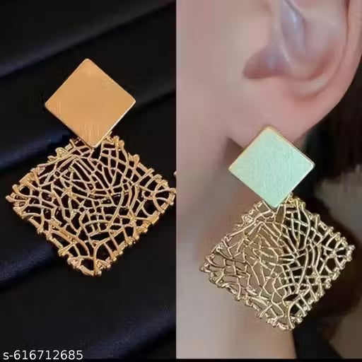 Geometric Square Stud Earrings