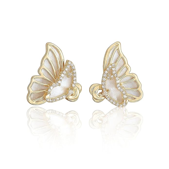 Double Sided Butterfly Gold Ear Cuff Earrings