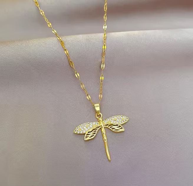 Dragonfly Stainless Steel Necklace