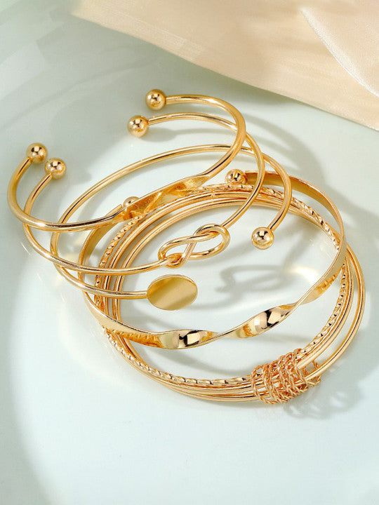 Set of 5 Multilayer Bangle Bracelet Fashion Women