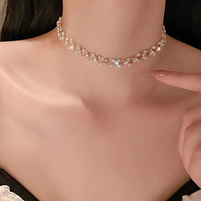 Korean Alloy Necklace for Women – Trendy & Lightweight