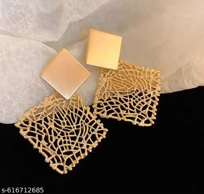 Geometric Square Stud Earrings