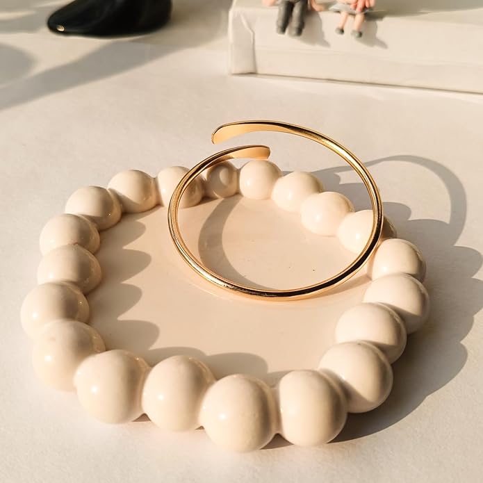 Anti Tarnish Waterproof Floral Gold Plated Statement Bracelet