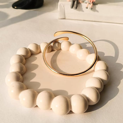 Anti Tarnish Waterproof Floral Gold Plated Statement Bracelet