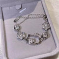 Cute Cat Kitty Charm Adjustable Sparkling Bracelet Women