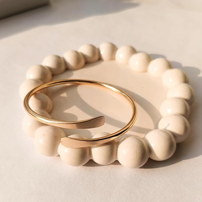 Anti Tarnish Waterproof Floral Gold Plated Statement Bracelet