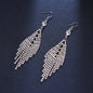 Elegant Long Tassel Drop Rhinestone Crystal Earrings