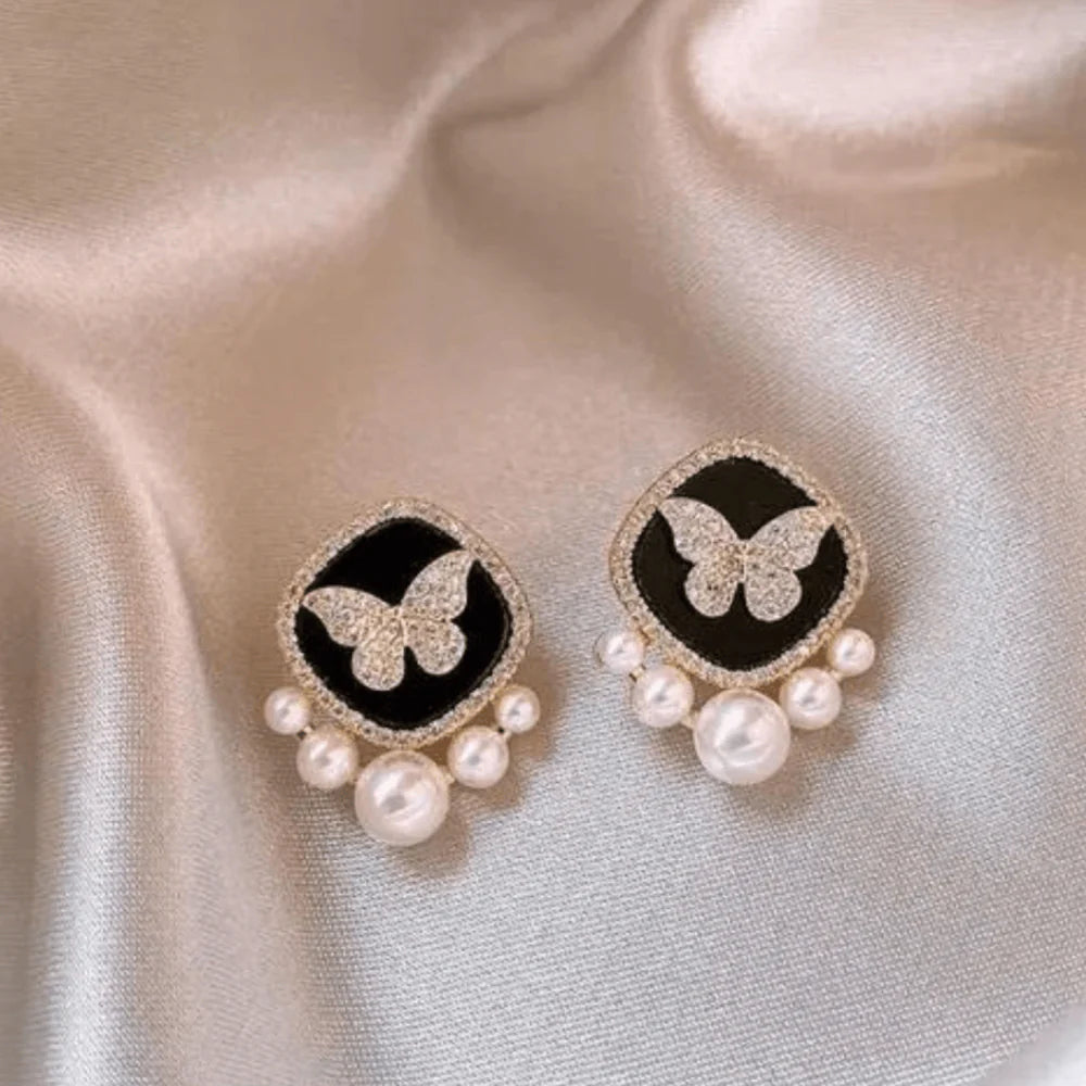 Korean Style Butterfly Stud Earrings Trendy Jewelry Girls