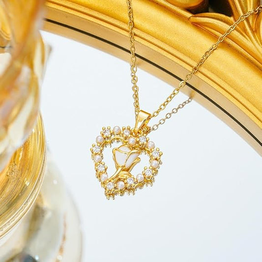 Gold‑Plated Titanium Vintage Zircon Choker