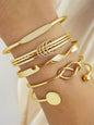 Set of 5 Multilayer Bangle Bracelet Fashion Women