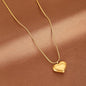 Gold-Plated Stylish Anti Tarnish Heart Necklace