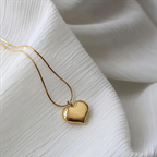 Gold-Plated Stylish Anti Tarnish Heart Necklace