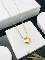 Gold-Plated Stylish Anti Tarnish Heart Necklace