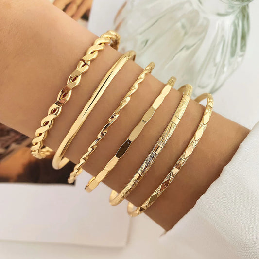 Bracelets Set For Women Dainty Thin Bangles