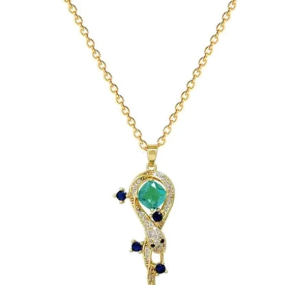 Blue Snake Alloy Necklace – Bold & Trendy