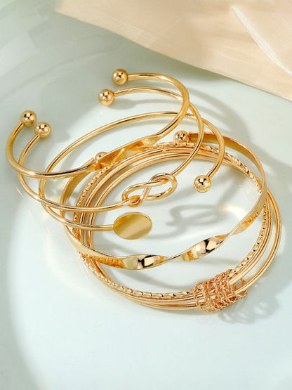 Set of 5 Multilayer Bangle Bracelet Fashion Women